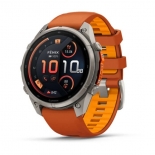 fenix 9 Pro inReach 47mm AMOLED Titanium narancs sz�n� szilikon sz�jjal
