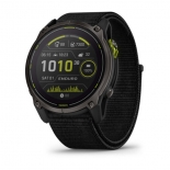 Garmin Enduro 3 51mm SOLAR Sapphire, karbonsz�rke DLC Tit�nium fekete UltraFit nejlon sz�jjal
