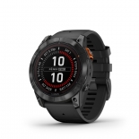 Garmin FENIX 7X PRO SOLAR, szrke, fekete szilikon szjjal