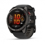 Garmin fenix 8 Pro 51mm AMOLED Sapphire karbonszürke DLC Titanium fekete/szürke szilikon szíjjal Garmin fenix 8 Pro 51mm AMOLED Sapphire karbonszürke DLC Titanium fekete/szürke szilikon szíjjal